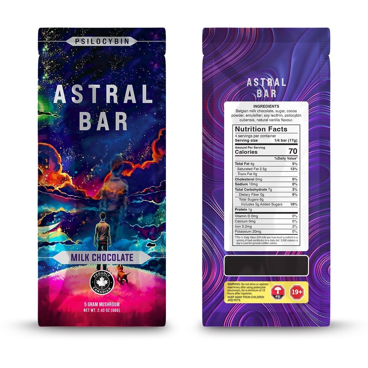 Astral Bars – Trinity – Psilocybin Chocolate 5 G - Image 2
