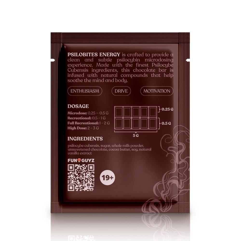 Psilobites Energy 5 G – Psilocybin Chocolate Bar - Image 2